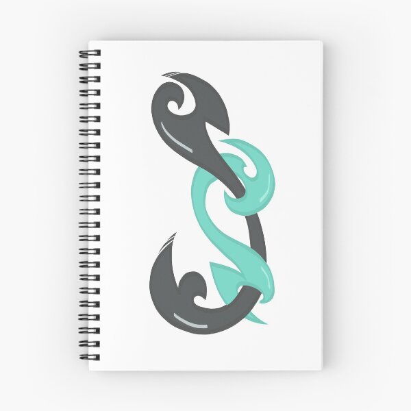 Item preview, Maori Fish hook Aqua and Gray designed and sold by debbiedoodarday.