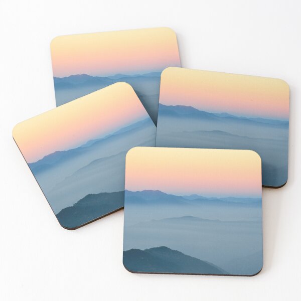 Item preview, Sunrise over misty mountain range designed and sold by wjrtapp.