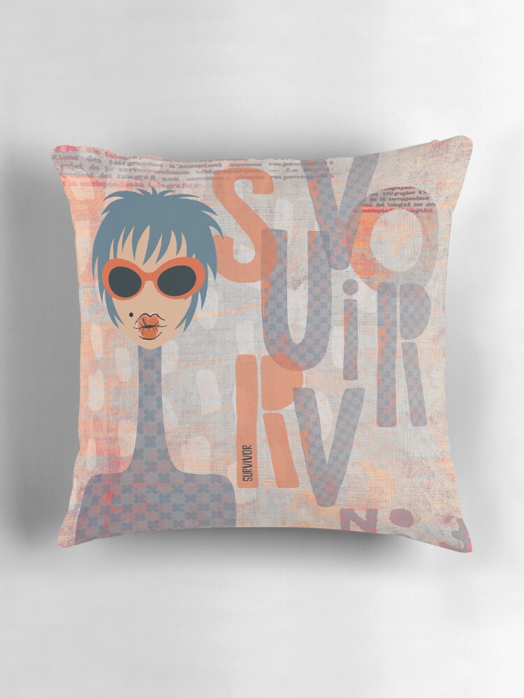 Thumbnail 3 of 4, Pillow, Survivor designed and sold by 6256design.