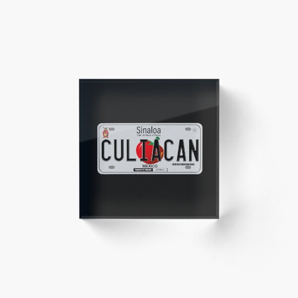 Culiacan Sinaloa License Plate Design Acrylic Block