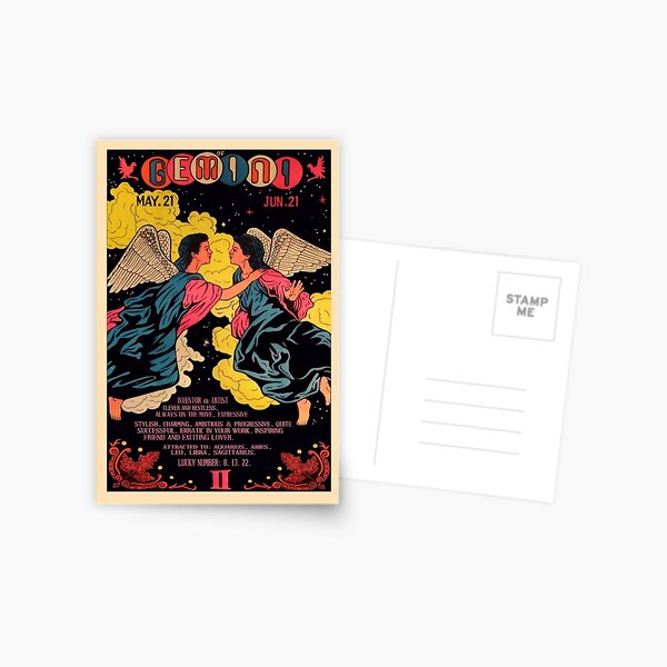 vintage gemini poster Postcard