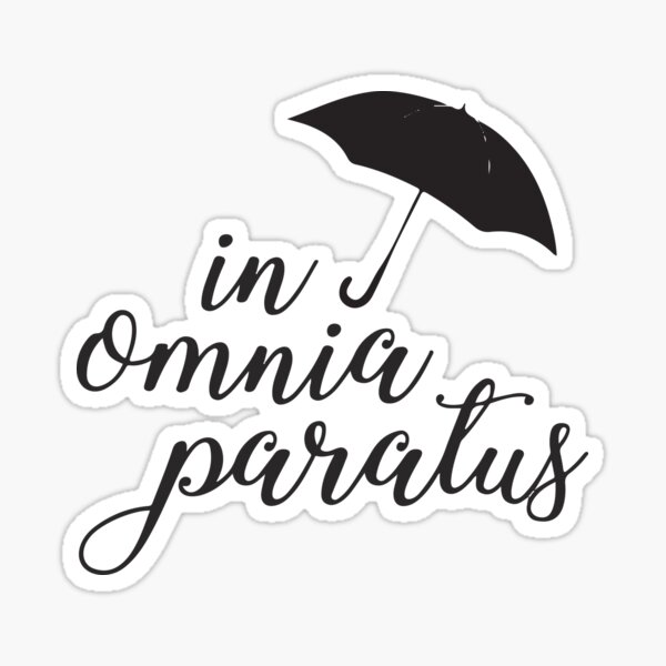 in omnia mask Sticker