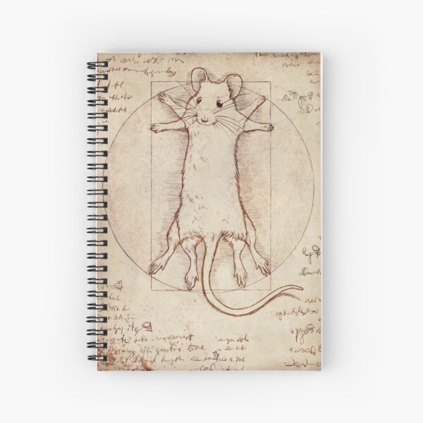 Vitruvian Mouse Spiral Notebook