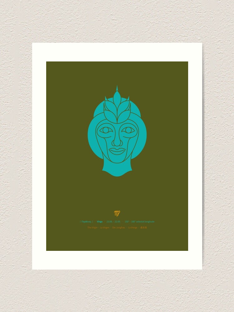 Alternate view of Virgo Zodiac / Virgin Star Sign Poster Art Print