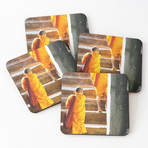 Item preview, Monks heading to a meditation in Cambodia designed and sold by For The Love Of Travel.