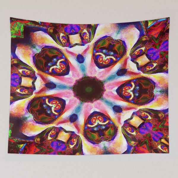 Item preview, Vibrant Reds And Purple Scarab Flower Art designed and sold by Frostyjenson.