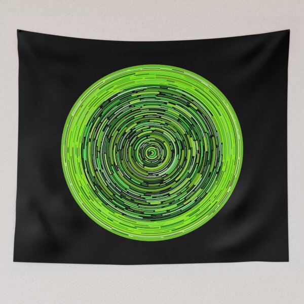 Item preview, Green ever decreasing circles designed and sold by VazMasDesign.