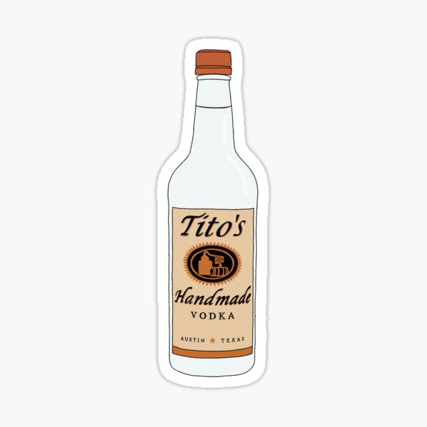 Titos Wodka-Flasche Sticker