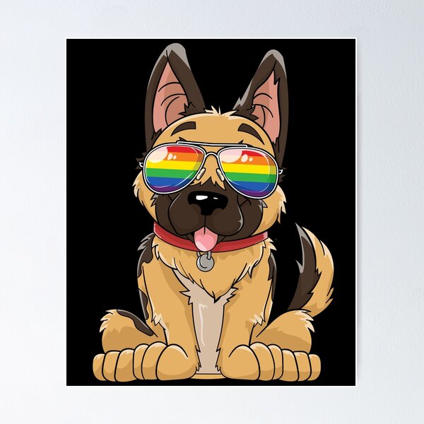 Item preview, German Shepherd LGBT Gay Pride Shirt for Men Women Boys Girls Dog Lover Gifts designed and sold by LiqueGifts.