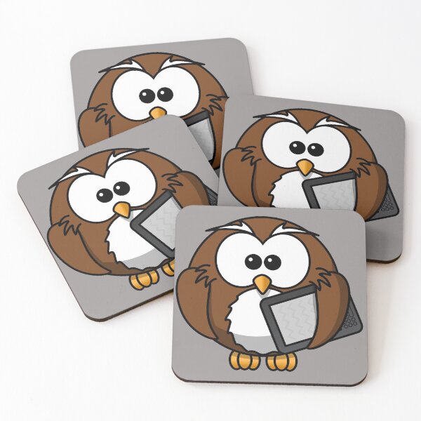 Item preview, Owl with computer designed and sold by dplachkinova.