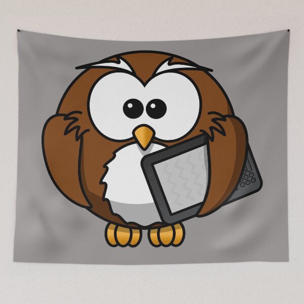 Item preview, Owl with computer designed and sold by dplachkinova.