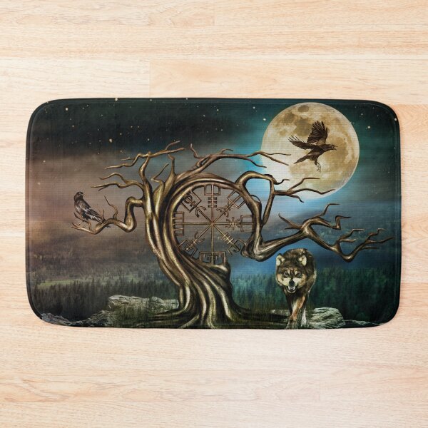 Item preview, Vegvisir Tree Moon landscape designed and sold by k9printart.