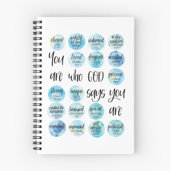 Item preview, You are who God says you are - Identity in Christ artwork designed and sold by Rebecca Claire Designs.