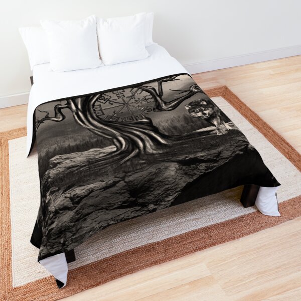 Item preview, Vegvisir Tree Moon landscape - sepia designed and sold by k9printart.