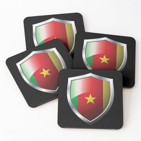 Item preview, Strong Cameroon Flag Shield Country designed and sold by HelloFromAja.