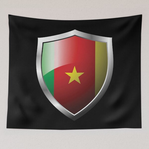 Item preview, Strong Cameroon Flag Shield Country designed and sold by HelloFromAja.
