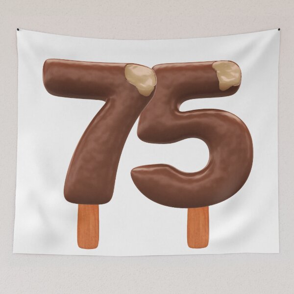 Item preview, 75 Ice Cream Seventy Five Number 3d Chocolate designed and sold by HelloFromAja.