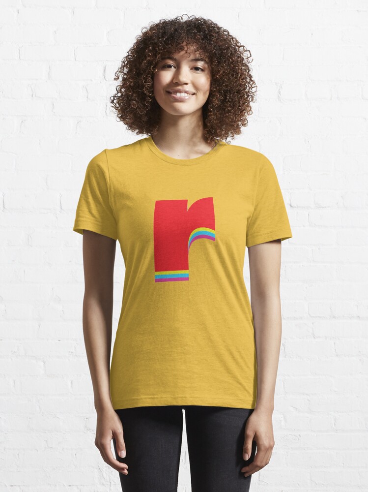 Lower Case Letter J Monogram Offset Rainbow T-Shirt