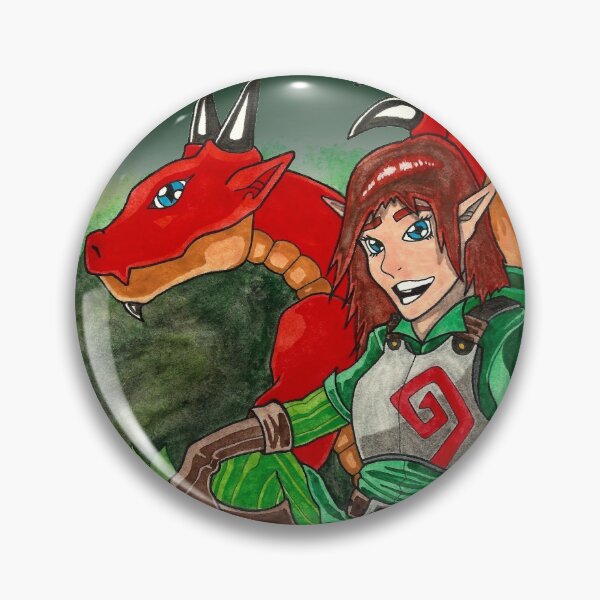 Item preview, Dragon Trainer Elf Girl Fantasy Watercolor designed and sold by PyromaniacJoe.