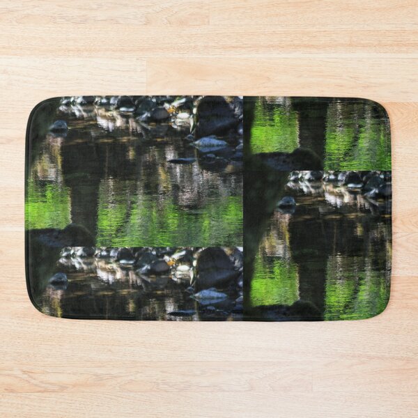 Item preview, A Lush Green Creek with Rocks and Reflections designed and sold by LemonsandInk.