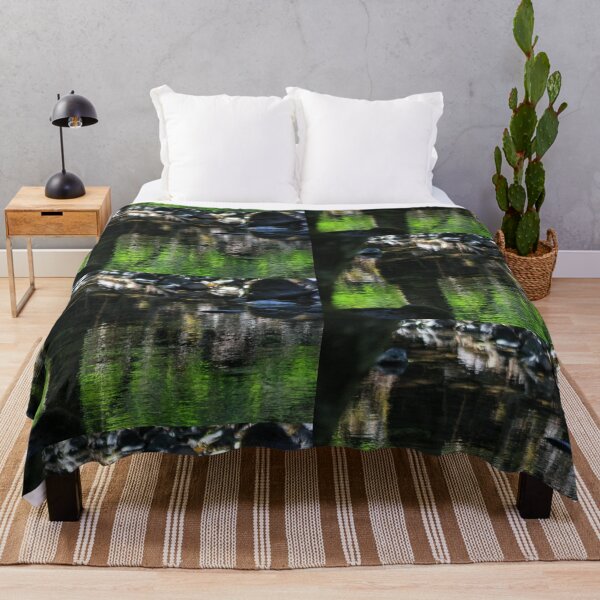 Item preview, A Lush Green Creek with Rocks and Reflections designed and sold by LemonsandInk.
