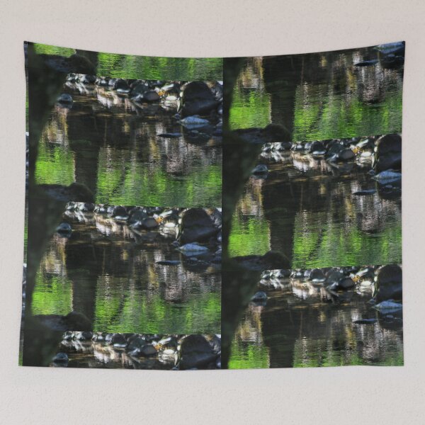 Item preview, A Lush Green Creek with Rocks and Reflections designed and sold by LemonsandInk.