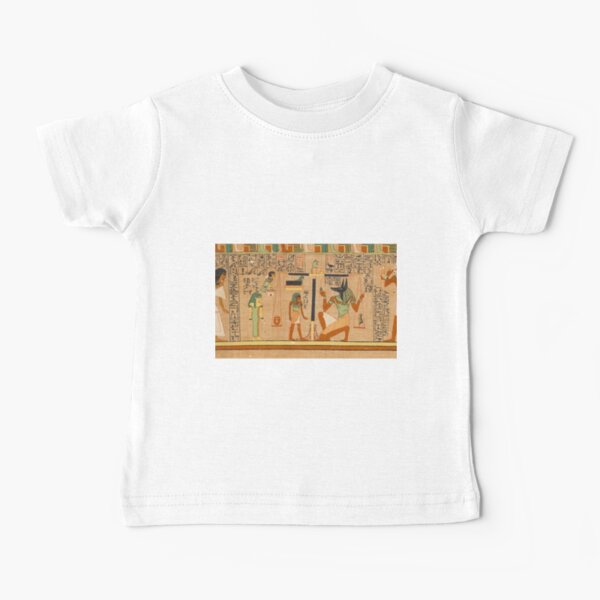 Egyptian Art: Weighing of the Heart in the Duat using the feather of Maat as the measure in balance Baby T-Shirt