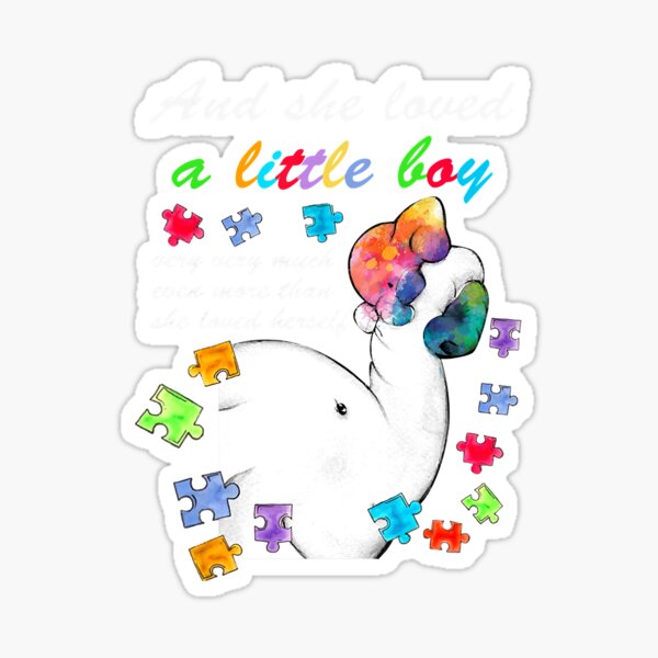 Womens She Loved A Little Boy Very Much Autism Elephant Mom