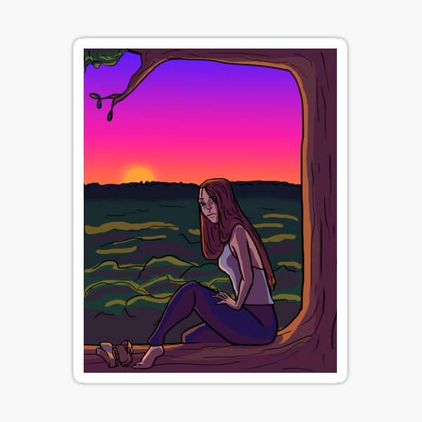 Forest Sunset Sticker