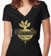 Schrute Farms (Special Mose edition!) Women's Fitted V-Neck T-Shirt