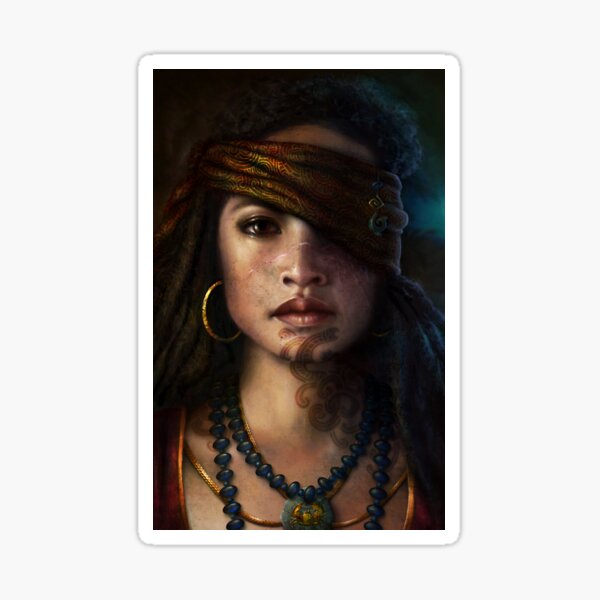 Maori Pirate Princess Sticker