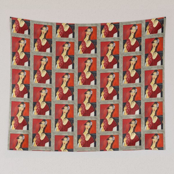 Item preview, The Red Fan (based on Amadeo Modigliani's painting) designed and sold by PrivateVices.