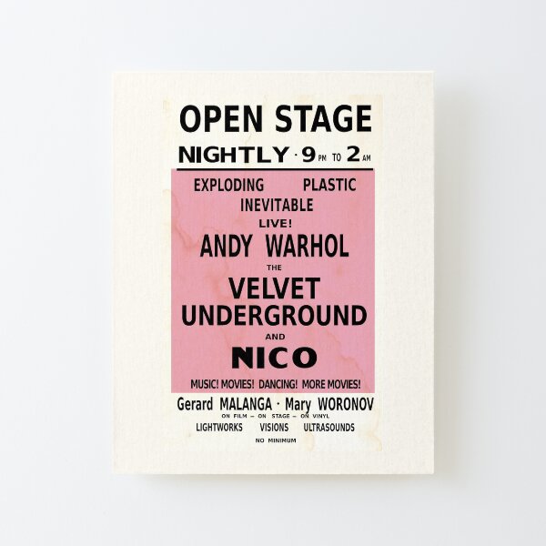 VELVET UNDERGROUND NICO ANDY WARHOL VINTAGE POSTER Canvas Mounted Print