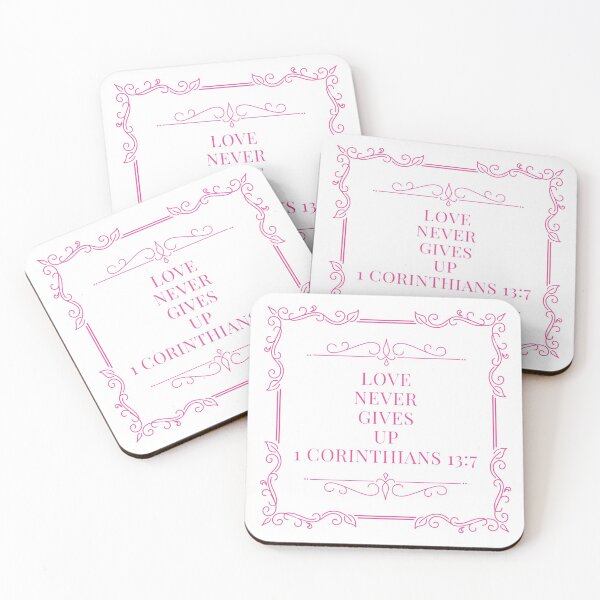 Item preview, LOVE NEVER GIVES UP designed and sold by everlastinglory.