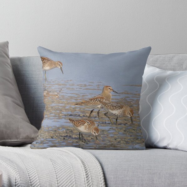 Juvenile Shorebirds Throw Pillow