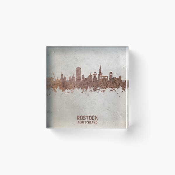 Item preview, Rostock Germany Skyline designed and sold by ArtPrints.