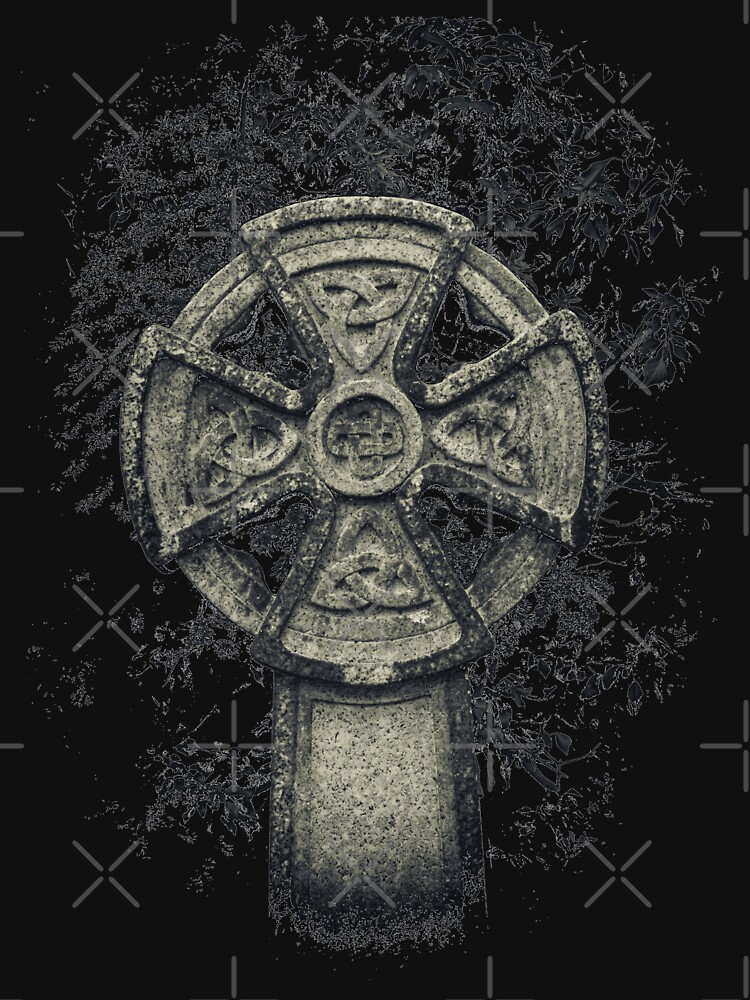Celtic Cross Graveyard Cemetery Viking Knot Traditional Manx Design by thespottydogg