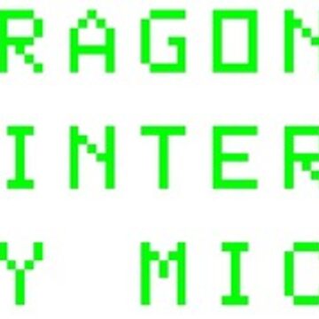 Artwork thumbnail, Dragon Boot Message (Reverse Video) by squinter-mac