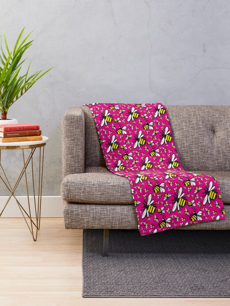 Alternate view of Buzzy Bee and friends Throw Blanket