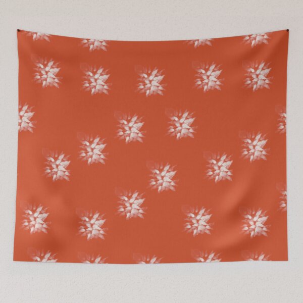 Item preview, unique contemporary beautiful white spark stroke effect on an orange background  designed and sold by helkav.