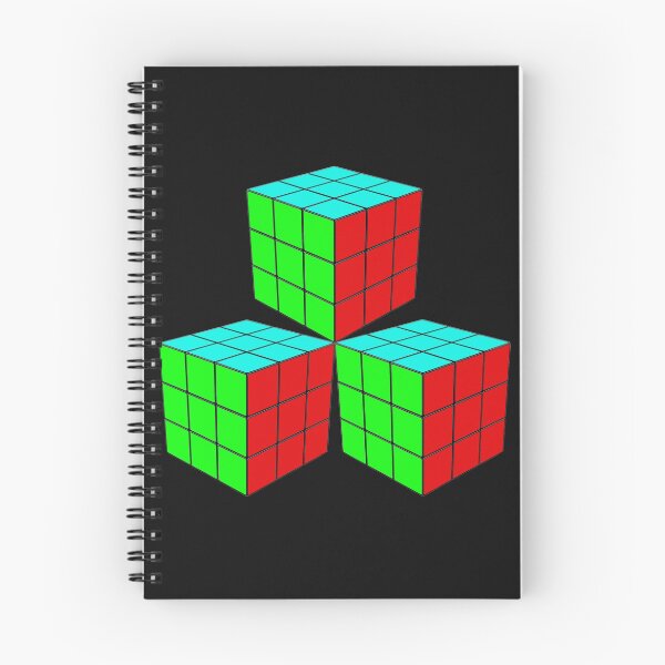 Item preview, Three Rubik Cubes in a Triangle - Green, Light Blue and Red designed and sold by TopPopClothing.