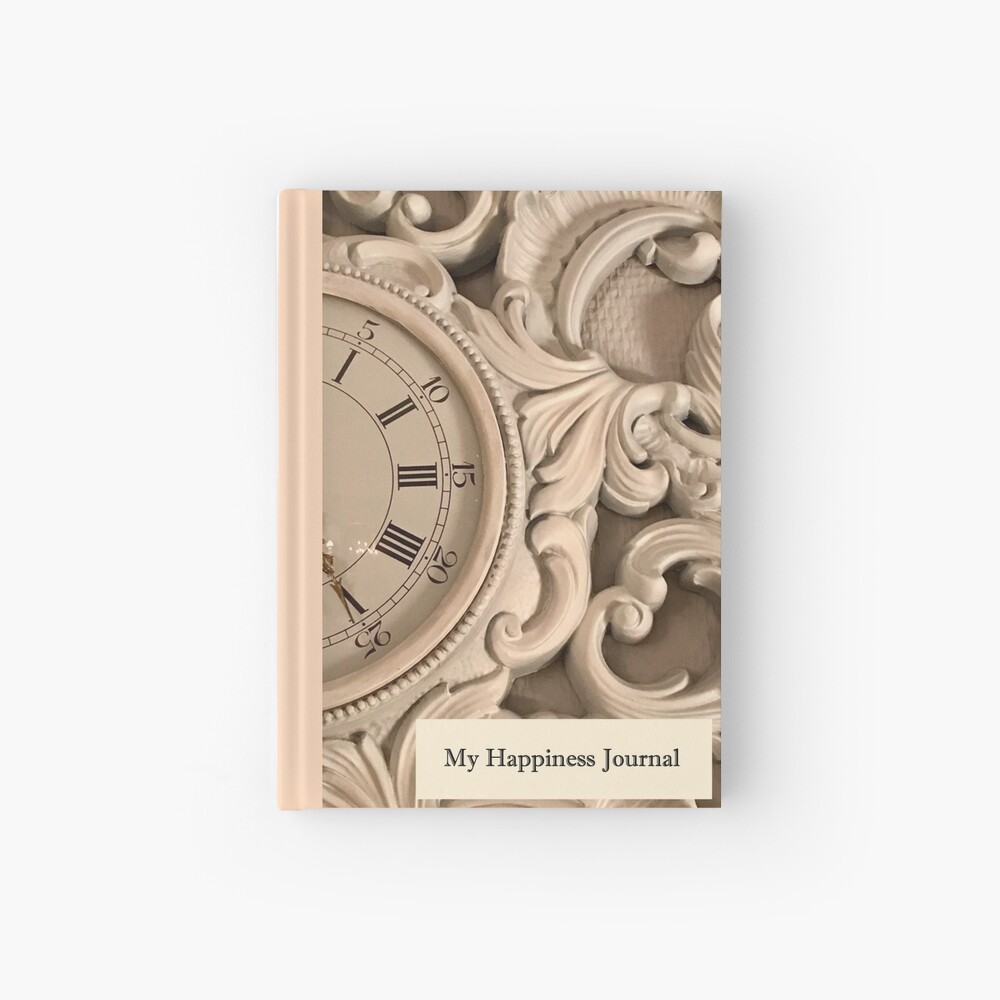 Happiness Journal With a Clock Hardcover Journal