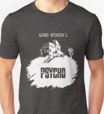 Alfred Hitchcock's Psycho by Burro! (black tee version) Unisex T-Shirt