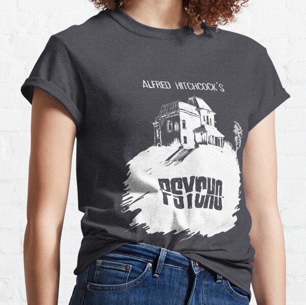 ¡Psycho por Burro de Alfred Hitchcock! (camiseta negra) Camiseta clásica