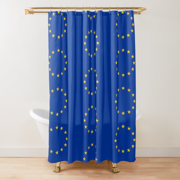 Disover european flag Shower Curtain
