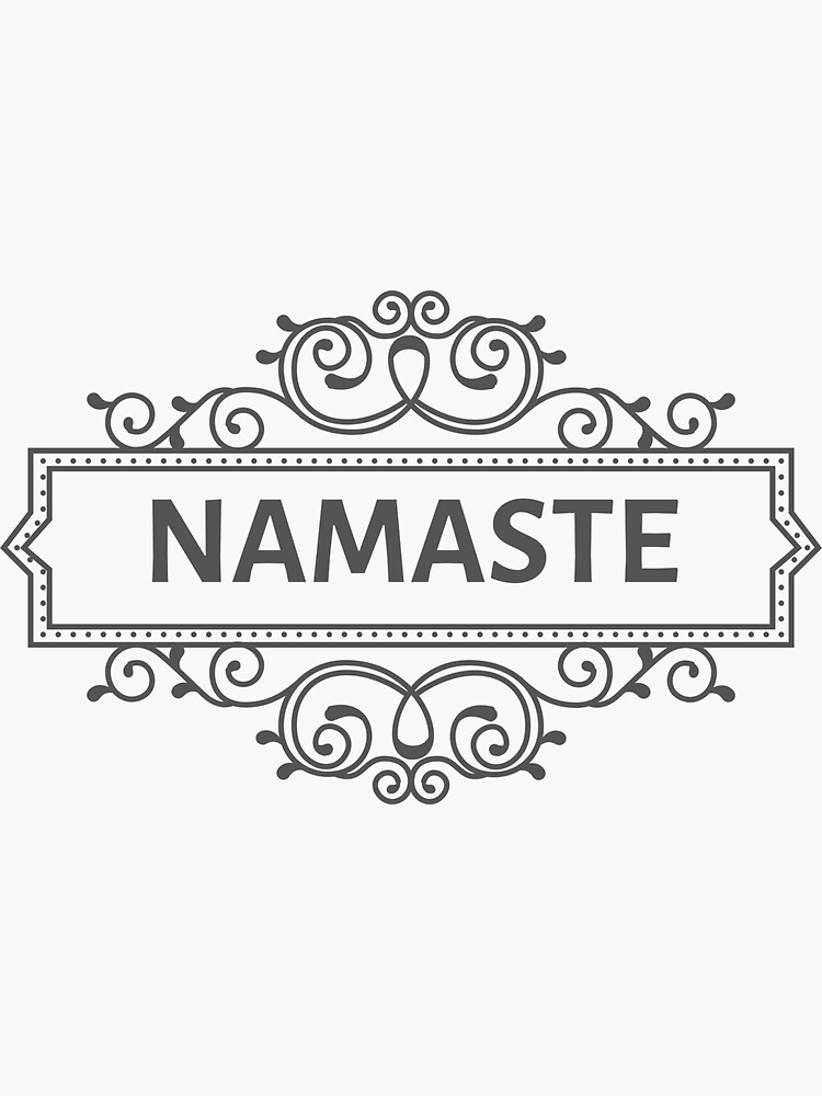 "Namaste Yoga" Sticker for Sale by waynebickerton Redbubble