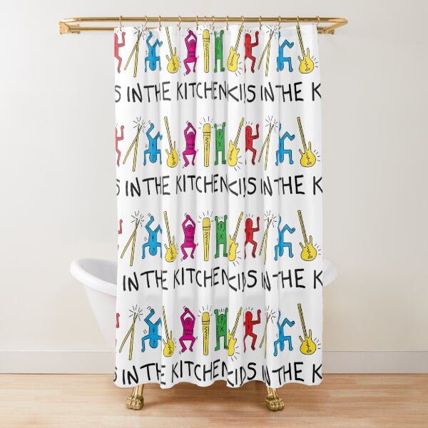 Kids In The Kitchen - Pop Art Shower Curtain