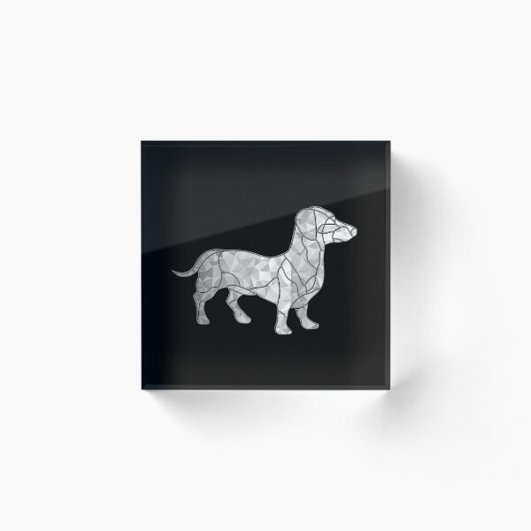 Stained glass dachshund Acrylic Block