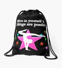 FOLLOW YOUR GYMNASTICS DREAMS Drawstring Bag