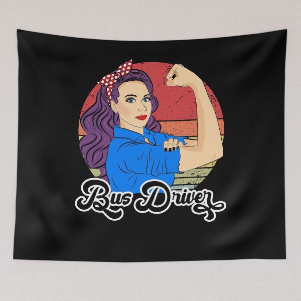 Item preview, Bus Driver Strong Retro Vintage Female designed and sold by ZNOVANNA.
